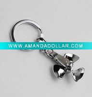 Wholesale fashion metal mini fan key chain