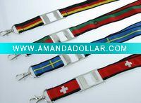 Wholesale Sublimation satin opener lanyard with bottle opener