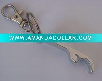 Wholesale Blank bottle opener with key ring with lobster clasp