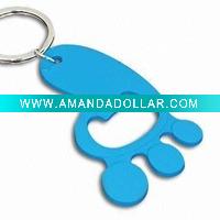 Wholesale PVC bottle opener keyring