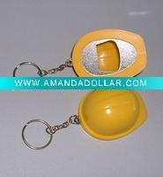 Wholesale helment shape bottle opener with keychain