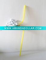 Wholesale 7-up plastic straw with figurine