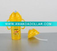 Wholesale drinking bottle with straw