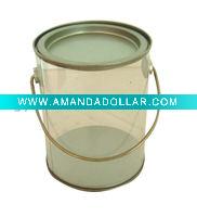 Wholesale round tin ice bucket with handle
