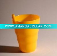Wholesale Plastic Cup with straw