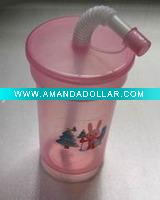 Wholesale plastic straw cup 350ML