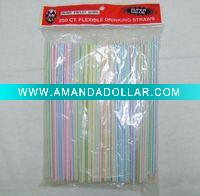Wholesale 250 ct.flexible drinking straws