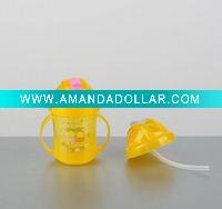 baby drinking bottle with straw
