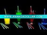 Wholesale latest flashing glow straw for party