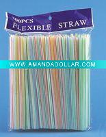 Wholesale 5210mm plastic flexible drinking straw 200pack