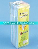 Wholesale 5210mm plastic flexible drinking straw pvc pack