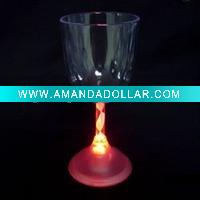 Wholesale LED flashing plastic wine glass geat for party