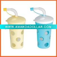 Wholesale Plastic straw cup, drinking cup