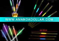 CE approved glow flashing barware straw sucker sticks