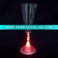 color change LED flashing plastic wine glass