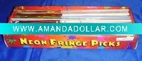 Wholesale 50pcs neon fringe picks sucker