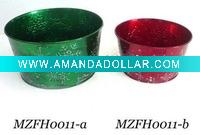 Metal Ice Bucket with Embossed of Snow