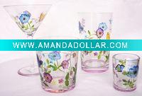 Wholesale Handpainted wine glass set