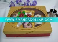 Wholesale Latest 100% cotton wine towel cake gifts set(WBC-050)