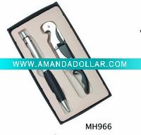 Wholesale 2010 new promotion gift set,wine opener gift,ballpen gift