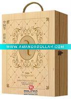 Wholesale wood portable wine set boxes