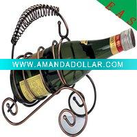 Wholesale wine bottle display metal wine holder iron wine stand