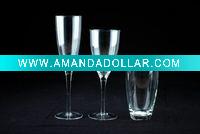 Wholesale Handmade clear wine/flute/hiball glass