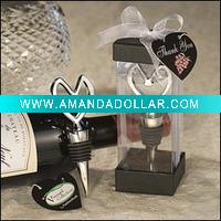 Wholesale Wedding Favor--Vineyard Collection Heart Themed Wine Stoppers