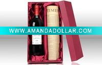 Luxury red wine box with foam tray for packing wine