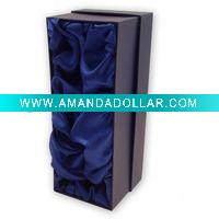 Wholesale Rigid board black wine box for packing 1 bottle of wine