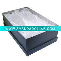 Wholesale Rigid board grey wine box with foam tray for packing 2 wine glasses