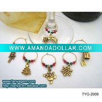 Wholesale xmas wine charms/xmas charns/xmas gift/xmas promotion gift