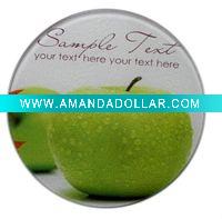 Wholesale Dia 20cm round shape PP paper tempered glass cheese board