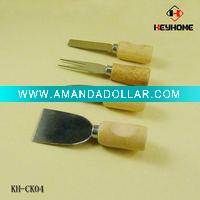 Wholesale cheese kinfe with wooden handle
