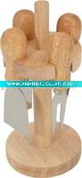 Wholesale wooden cheese set with block