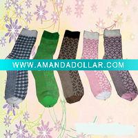 Wholesale Ms. needle cotton socks of feather yarn