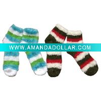 feather yarn knitted sock