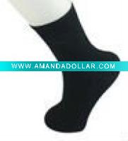 Wholesale men black cotton sock GY-00131