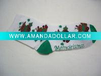 Christmas girl cotton sock GY-00113