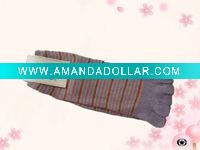 Wholesale women stripe five toe socks