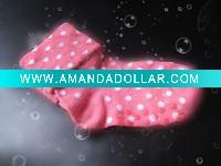 Wholesale baby girls pink lovely non-skid socks