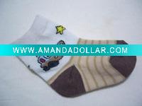 Wholesale white baby cotton sock GY-00121