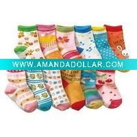 Wholesale cotton young girl socks