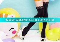 Wholesale girl's sexy silk socks/fashion girl's socks/ girl's popular comfortable sock