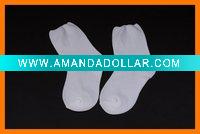 Wholesale double needle cotton child socks