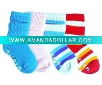 Wholesale cotton anti-slip children sock