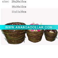 3 asst Moss planter