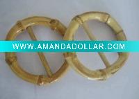 Wholesale JS-J313 round bamboo belt buckle