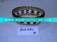Wholesale oval bamboo candy tray 30K051