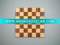 Wholesale cubic bamboo table mat/car cushion,tea pad